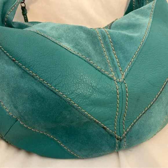 FOSSIL Soft Leather Tote Shoulder Bag in Aqua Color - Picture 5 of 10